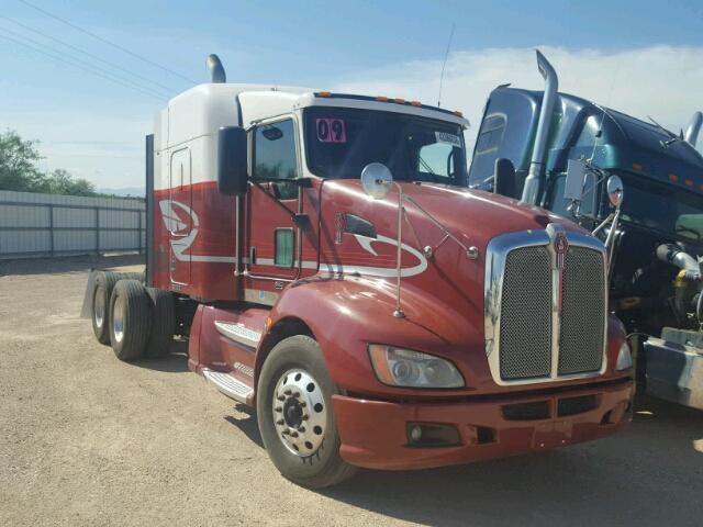 1XKADU9X79R254592 - 2009 KENWORTH CONSTRUCTI BURGUNDY photo 1