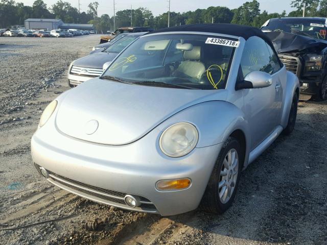 3VWCM31Y54M335262 - 2004 VOLKSWAGEN NEW BEETLE SILVER photo 2