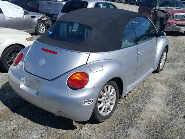 3VWCM31Y54M335262 - 2004 VOLKSWAGEN NEW BEETLE ვერცხლისფერი ფოტო 4