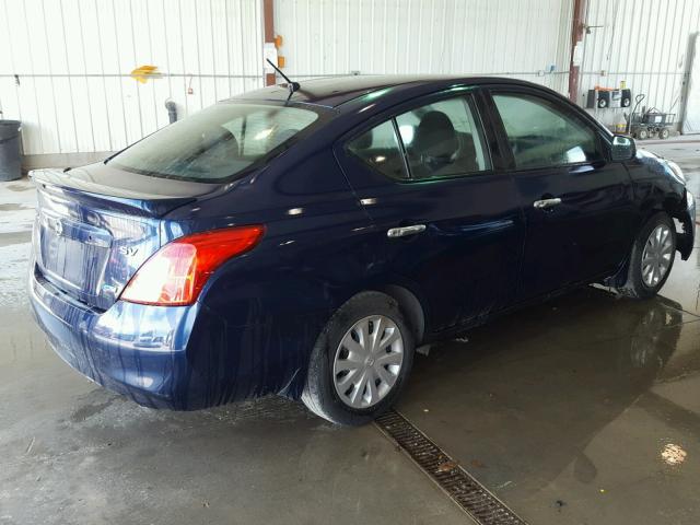 3N1CN7AP2DL837816 - 2013 NISSAN VERSA S BLUE photo 4