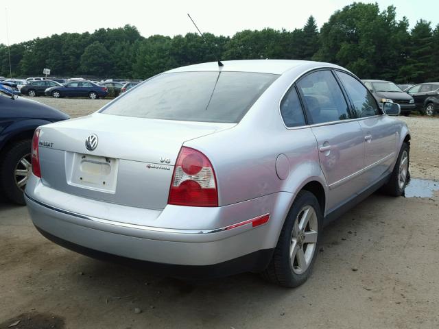 WVWTH63B24P009446 - 2004 VOLKSWAGEN PASSAT GLX SILVER photo 4