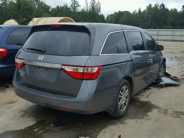 5FNRL5H41DB058449 - 2013 HONDA ODYSSEY GRAY photo 4