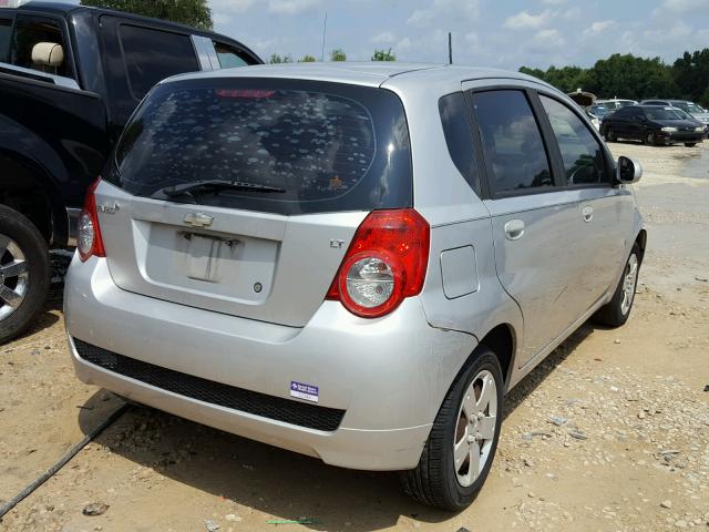 KL1TD66E19B334103 - 2009 CHEVROLET AVEO LS SILVER photo 4