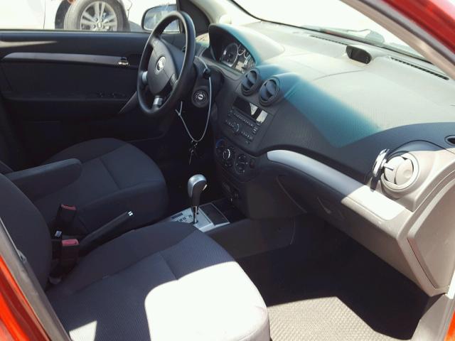 KL1TD5DE9AB120459 - 2010 CHEVROLET AVEO LS RED photo 5