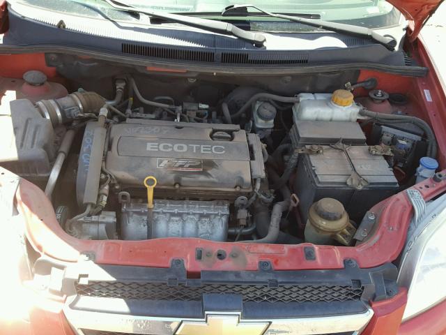 KL1TD5DE9AB120459 - 2010 CHEVROLET AVEO LS RED photo 7