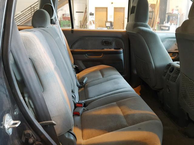 2HKYF18105H566142 - 2005 HONDA PILOT LX BLUE photo 6