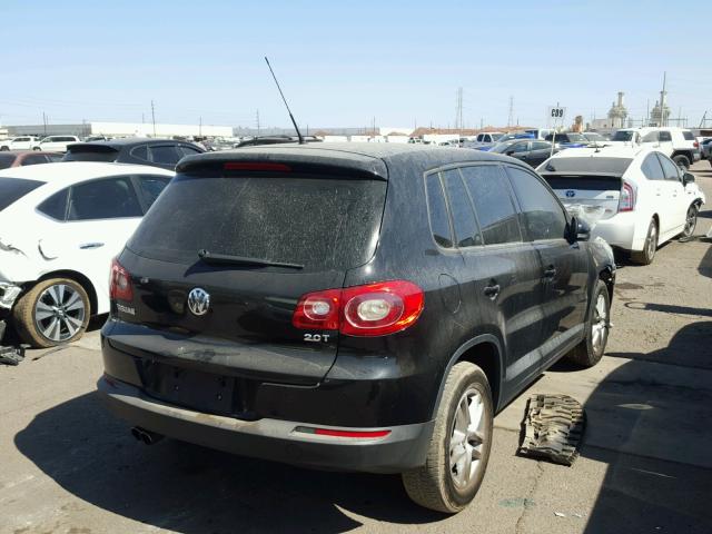 WVGAV7AX6BW505255 - 2011 VOLKSWAGEN TIGUAN S BLACK photo 4