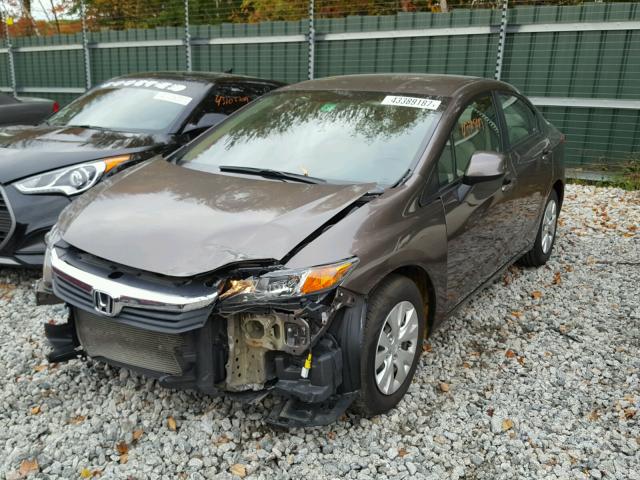 2HGFB2F54CH585668 - 2012 HONDA CIVIC BROWN photo 2