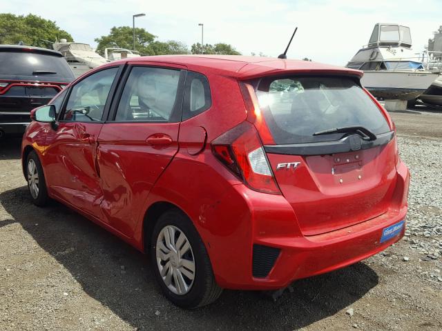 3HGGK5H58FM708672 - 2015 HONDA FIT LX RED photo 3