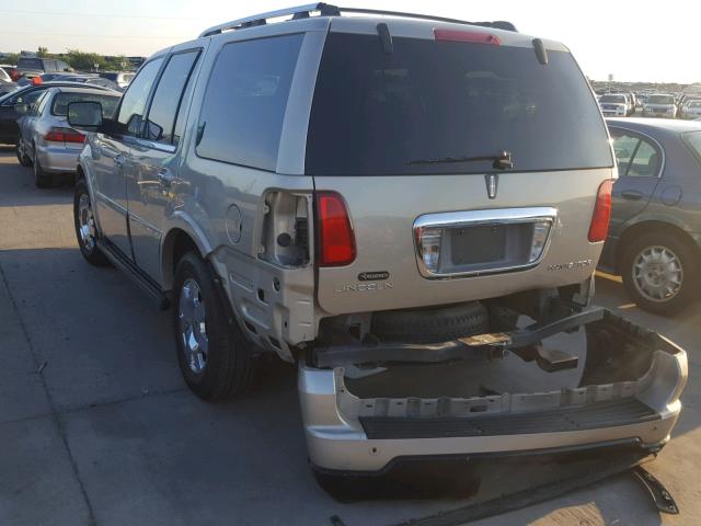 5LMFU27585LJ07792 - 2005 LINCOLN NAVIGATOR BEIGE photo 3
