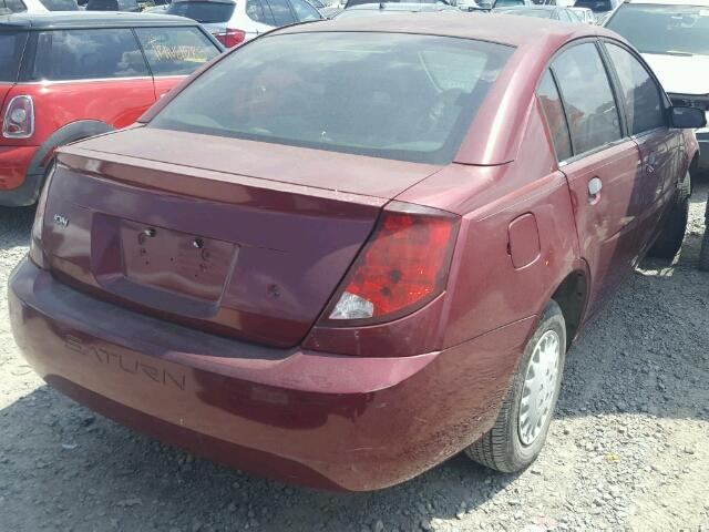 1G8AG52F94Z180959 - 2004 SATURN ION LEVEL RED photo 4