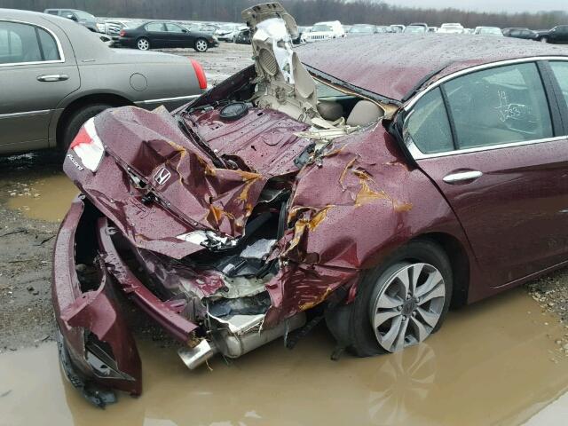 1HGCR2F3XEA086629 - 2014 HONDA ACCORD LX MAROON photo 9