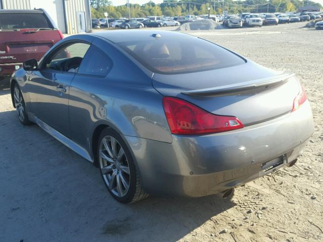 JN1CV6EK5AM101446 - 2010 INFINITI G37 BASE GRAY photo 3