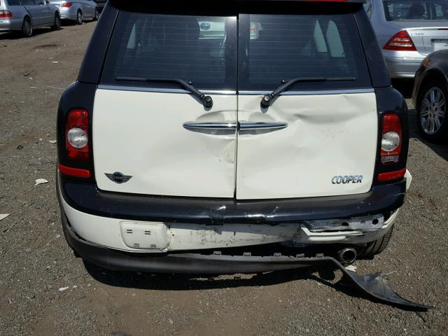 WMWML33558TJ45933 - 2008 MINI COOPER CLU WHITE photo 9