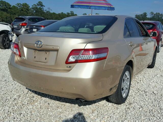 4T4BF3EK5BR138892 - 2011 TOYOTA CAMRY GOLD photo 4