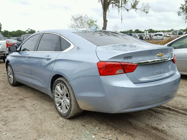 1G11Z5SL3FU114731 - 2015 CHEVROLET IMPALA BLUE photo 3