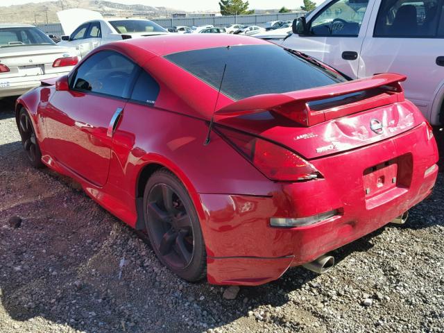 JN1AZ34E85M654362 - 2005 NISSAN 350Z COUPE RED photo 3