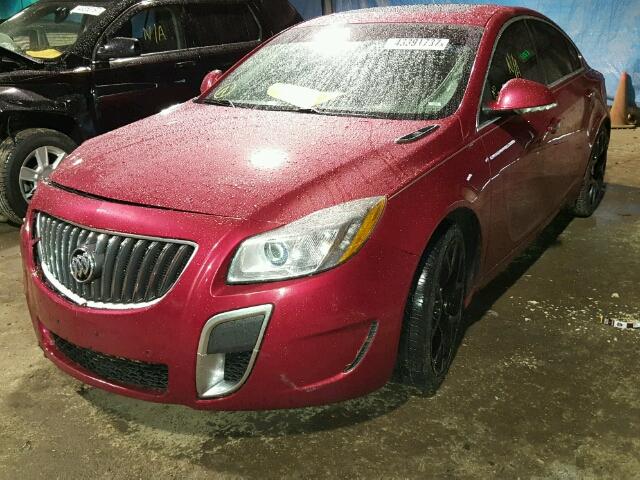 2G4GV5GV3D9147404 - 2013 BUICK REGAL GS RED photo 2