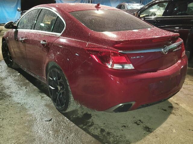 2G4GV5GV3D9147404 - 2013 BUICK REGAL GS RED photo 3