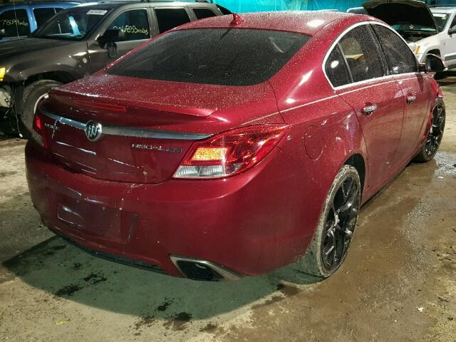 2G4GV5GV3D9147404 - 2013 BUICK REGAL GS RED photo 4