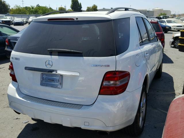 4JGBB75E16A016125 - 2006 MERCEDES-BENZ ML 500 WHITE photo 4