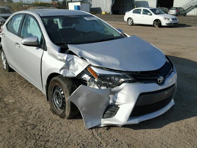 2T1BURHE9FC433199 - 2015 TOYOTA COROLLA L SILVER photo 1