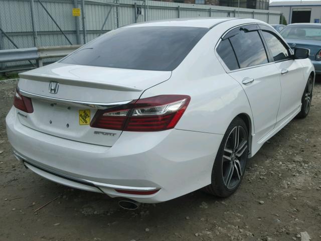 1HGCR2F53GA143113 - 2016 HONDA ACCORD WHITE photo 4