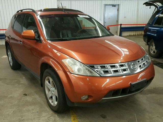 JN8AZ08W84W318913 - 2004 NISSAN MURANO SL ORANGE photo 1