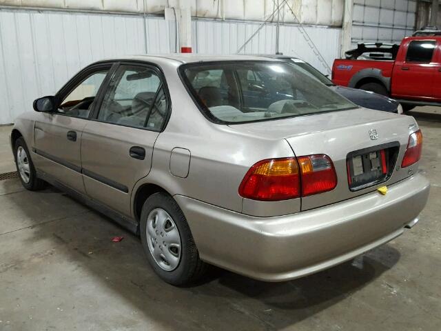 1HGEJ6625YL048765 - 2000 HONDA CIVIC DX SILVER photo 3