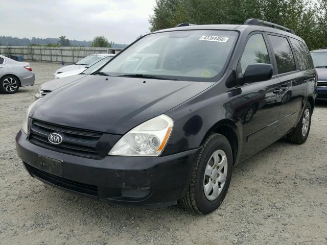 KNDMB233X76109554 - 2007 KIA SEDONA EX BLACK photo 2