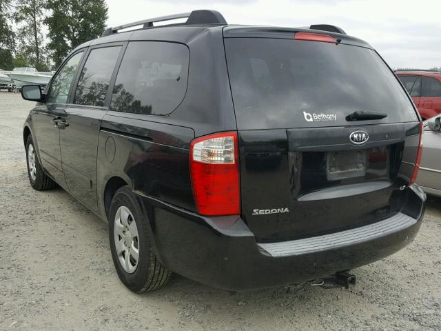 KNDMB233X76109554 - 2007 KIA SEDONA EX BLACK photo 3