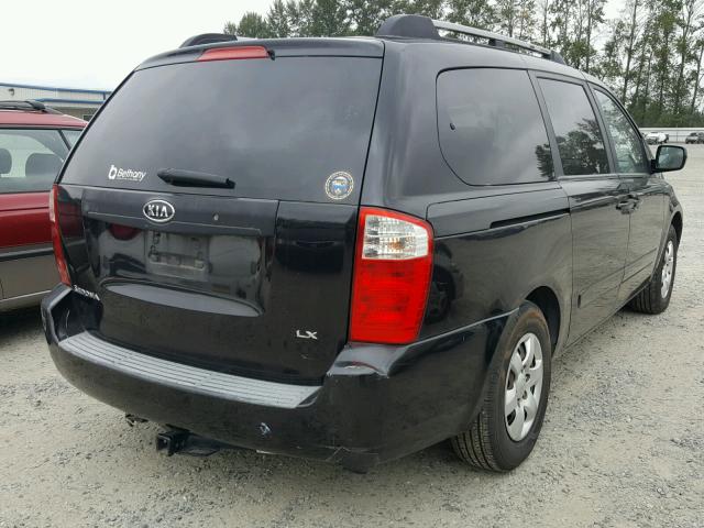 KNDMB233X76109554 - 2007 KIA SEDONA EX BLACK photo 4