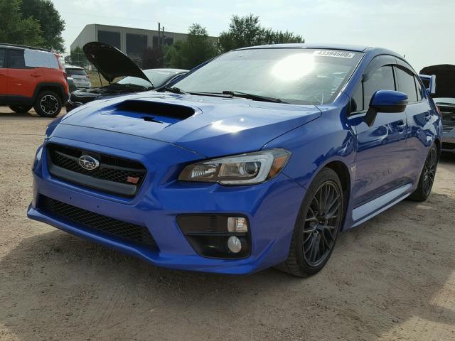 JF1VA2P61F9814404 - 2015 SUBARU WRX STI BLUE photo 2