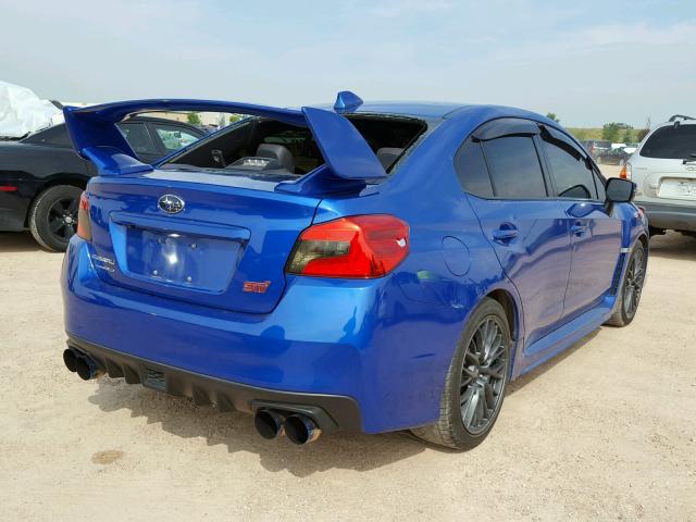 JF1VA2P61F9814404 - 2015 SUBARU WRX STI BLUE photo 4