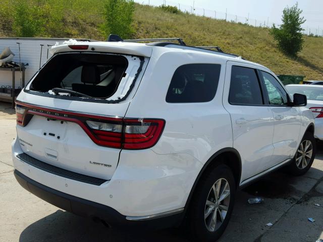 1C4RDJDGXFC745693 - 2015 DODGE DURANGO LI WHITE photo 4