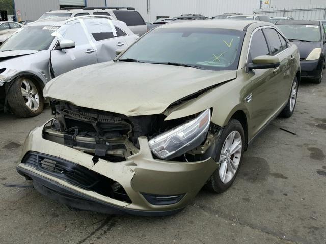 1FAHP2E84DG118841 - 2013 FORD TAURUS SEL GREEN photo 2