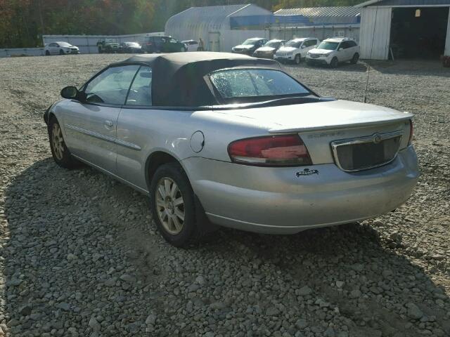 1C3EL75R25N503749 - 2005 CHRYSLER SEBRING GT SILVER photo 3