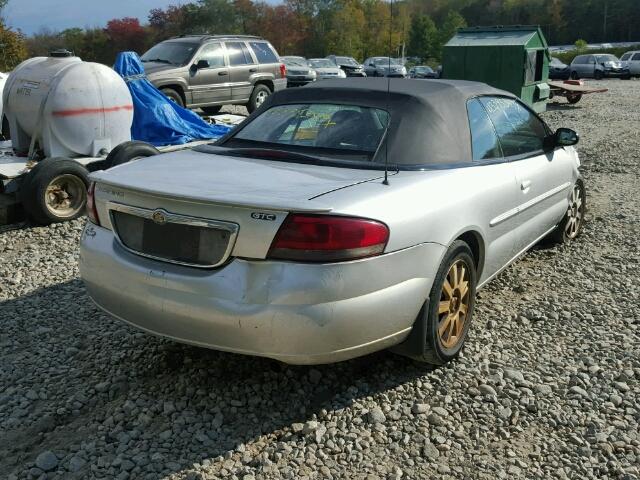 1C3EL75R25N503749 - 2005 CHRYSLER SEBRING GT SILVER photo 4