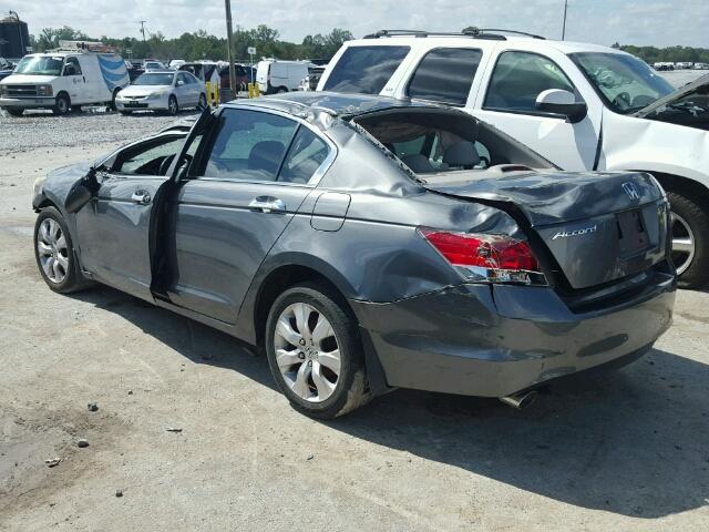 1HGCP36838A019267 - 2008 HONDA ACCORD EXL GRAY photo 3