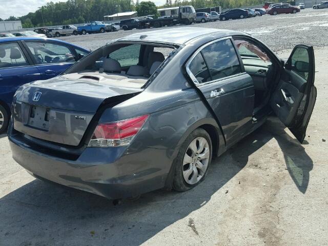 1HGCP36838A019267 - 2008 HONDA ACCORD EXL GRAY photo 4