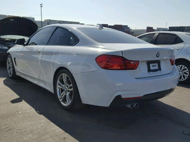 WBA3N3C50EF712615 - 2014 BMW 428 I WHITE photo 3
