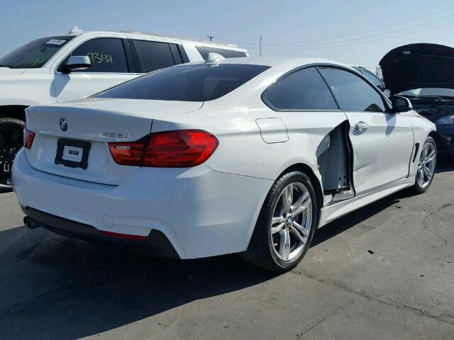 WBA3N3C50EF712615 - 2014 BMW 428 I WHITE photo 4