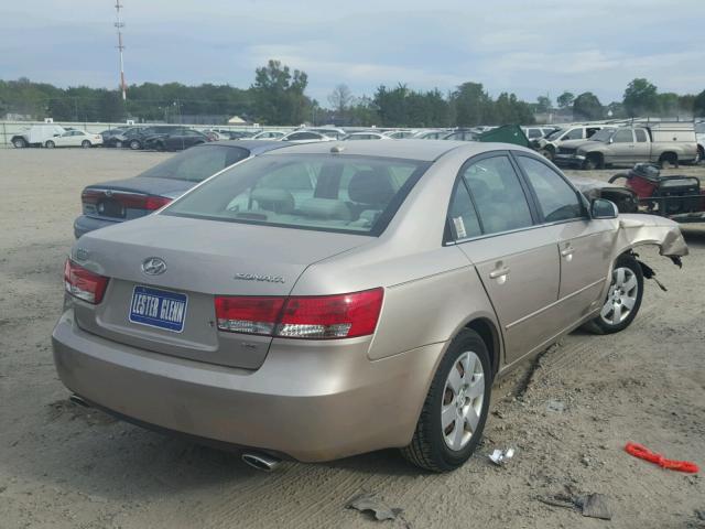 5NPET46F08H325262 - 2008 HYUNDAI SONATA GOLD photo 4