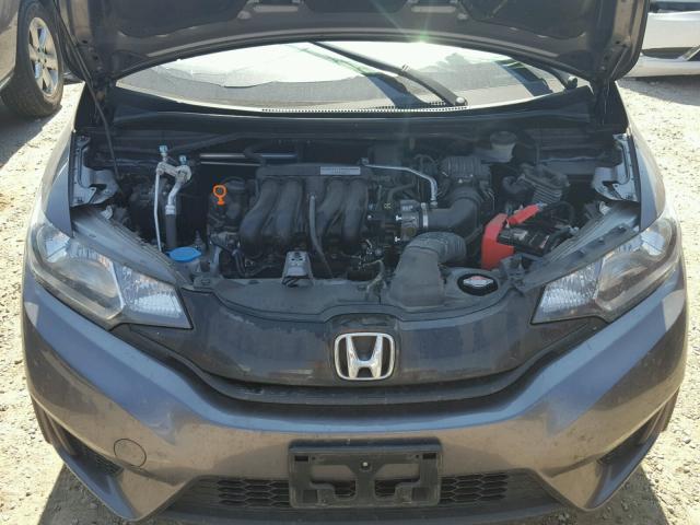 JHMGK5H55HS022547 - 2017 HONDA FIT LX GRAY photo 7