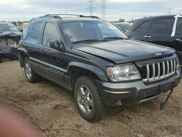 1J4GW48JX4C315131 - 2004 JEEP GRAND CHER BLACK photo 1