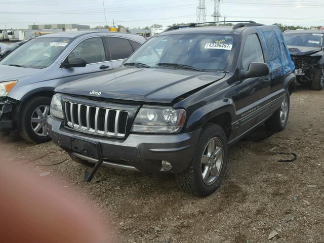 1J4GW48JX4C315131 - 2004 JEEP GRAND CHER BLACK photo 2