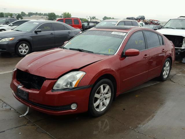 1N4BA41E64C865234 - 2004 NISSAN MAXIMA SE RED photo 2