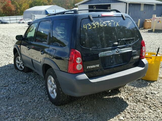 4F2YZ92Z05KM11208 - 2005 MAZDA TRIBUTE I BLACK photo 3