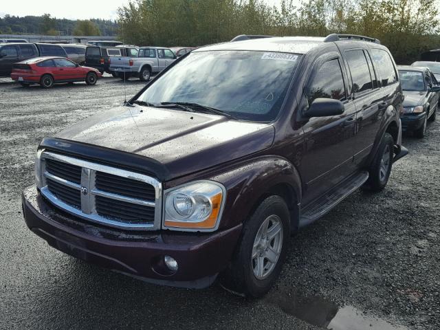 1D4HB48D35F517988 - 2005 DODGE DURANGO SL BURGUNDY photo 2