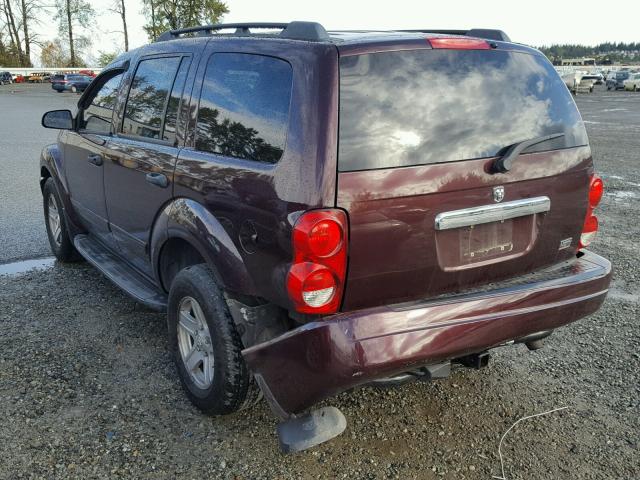 1D4HB48D35F517988 - 2005 DODGE DURANGO SL BURGUNDY photo 3